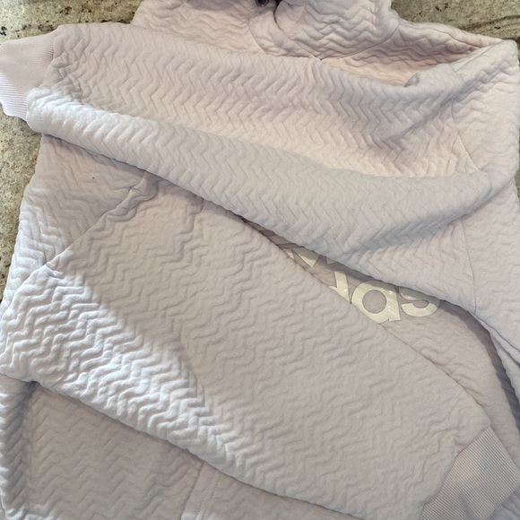 ADIDAS trefoil chevron texture Hoodie Large - Picture 5 of 14